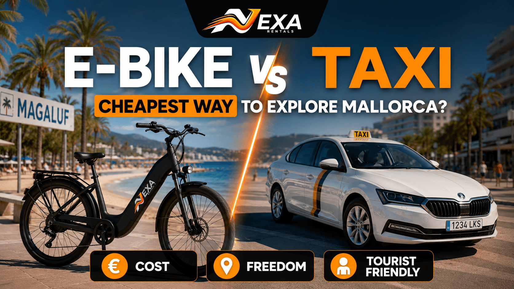 E-bike vs taxi in Magaluf — cheapest way to explore Mallorca