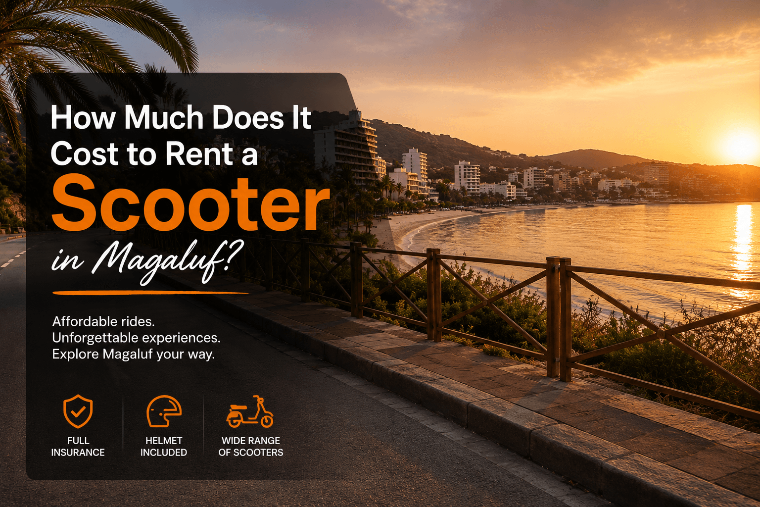 Scooter rental price in Magaluf Mallorca 125cc