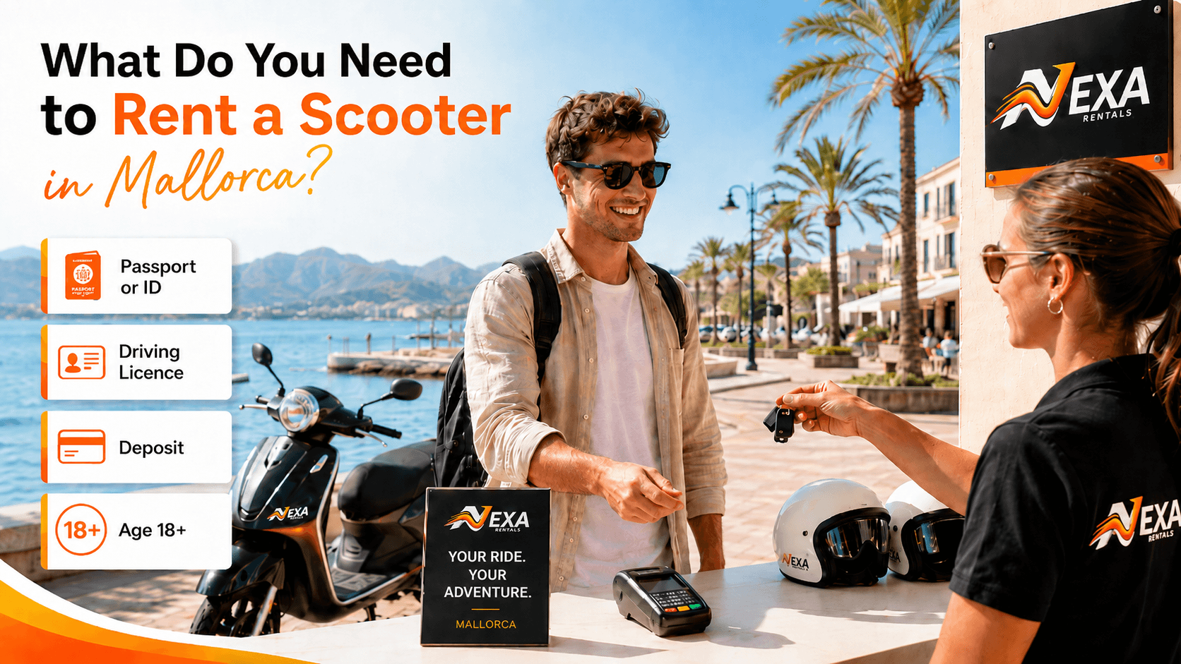 Requirements to rent a scooter in Mallorca documents and licence