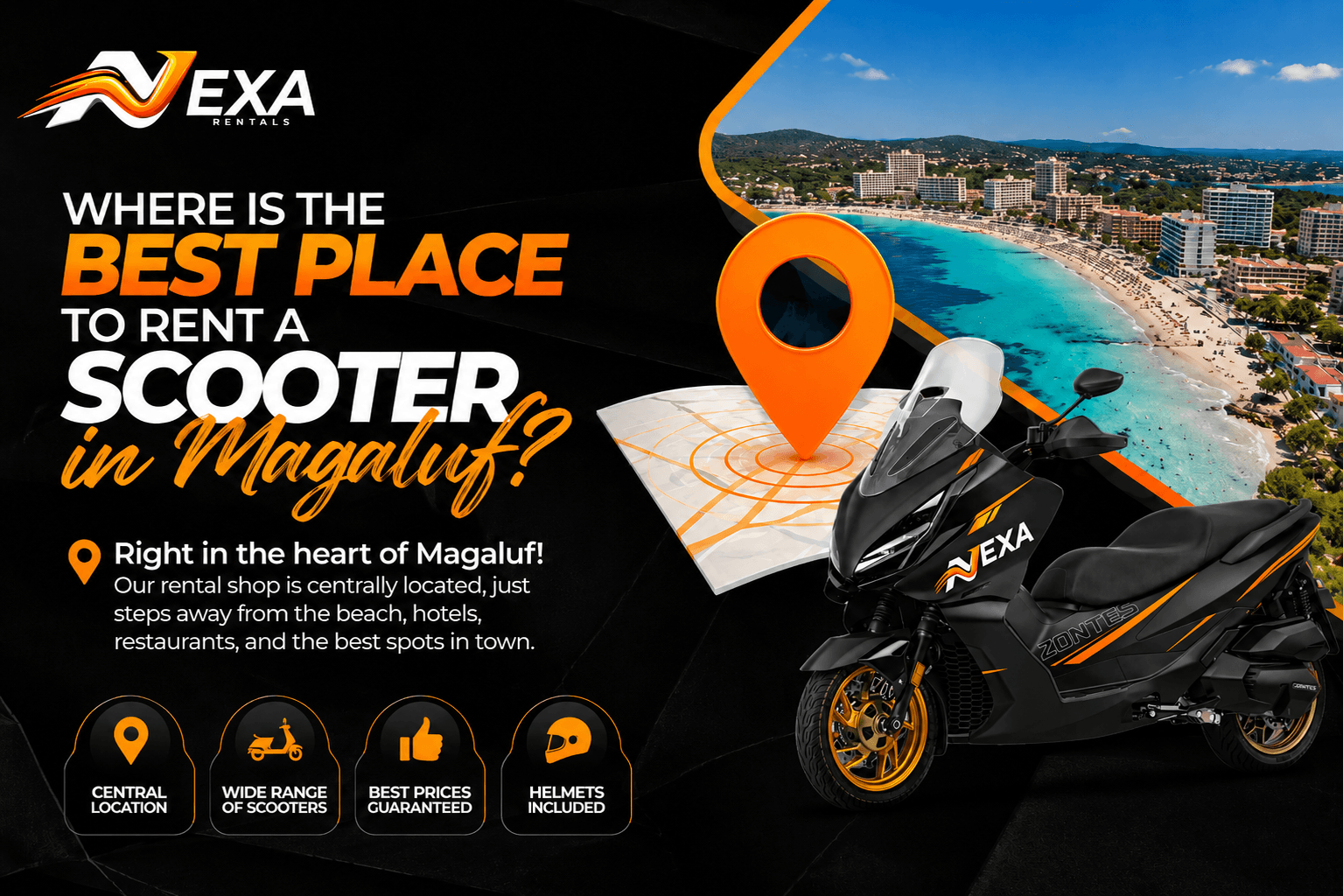 Best place to rent a scooter in Magaluf Mallorca